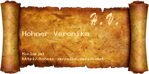 Hohner Veronika névjegykártya